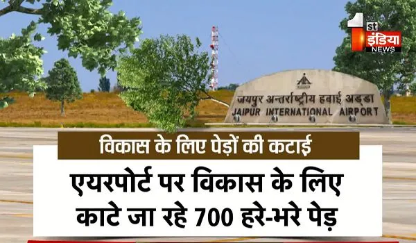 हरियाली पर आरी, विवाद, विरोध ! जयपुर एयरपोर्ट पर 700 पेड़ काटने का विरोध, कॉलोनी नेस्तनाबूद, अब पेड़ों की बारी